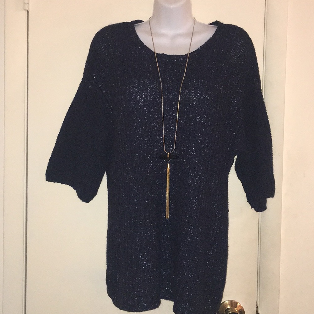 Blue Sweater w Powder Blue Specks🎁